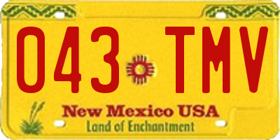 NM license plate 043TMV