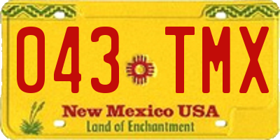 NM license plate 043TMX