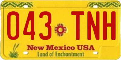 NM license plate 043TNH