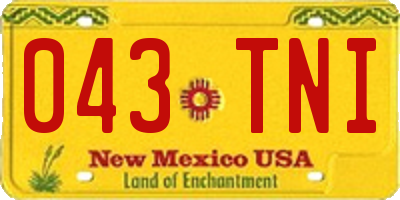 NM license plate 043TNI