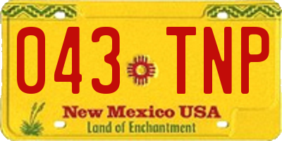 NM license plate 043TNP