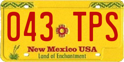 NM license plate 043TPS
