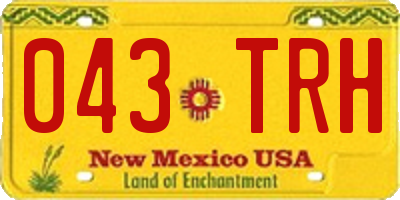 NM license plate 043TRH