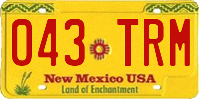 NM license plate 043TRM