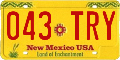 NM license plate 043TRY