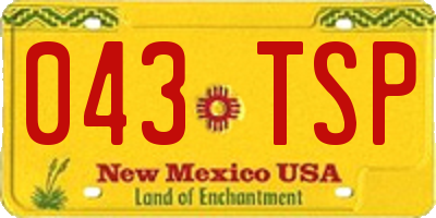 NM license plate 043TSP
