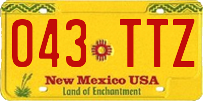 NM license plate 043TTZ
