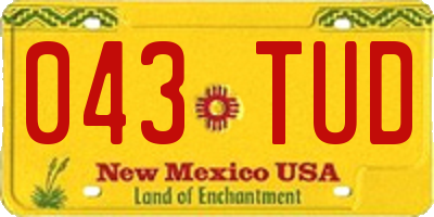 NM license plate 043TUD