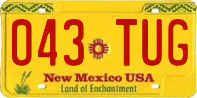 NM license plate 043TUG