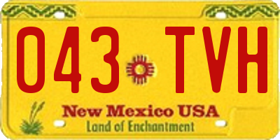 NM license plate 043TVH
