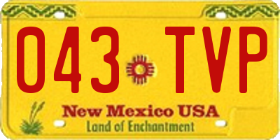 NM license plate 043TVP