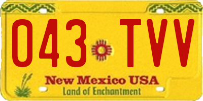 NM license plate 043TVV