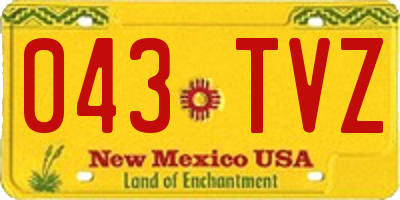 NM license plate 043TVZ