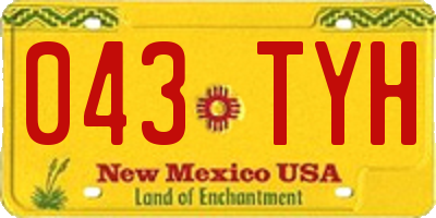 NM license plate 043TYH