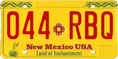 NM license plate 044RBQ