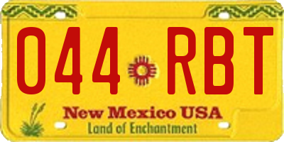 NM license plate 044RBT