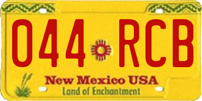 NM license plate 044RCB