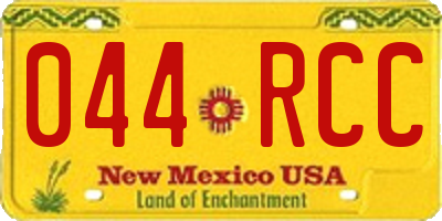 NM license plate 044RCC