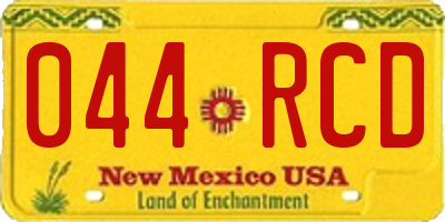 NM license plate 044RCD