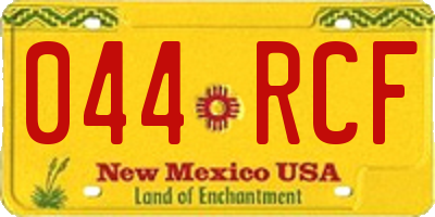 NM license plate 044RCF