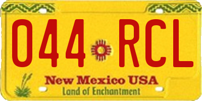 NM license plate 044RCL