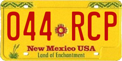 NM license plate 044RCP