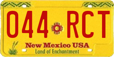 NM license plate 044RCT