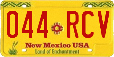NM license plate 044RCV