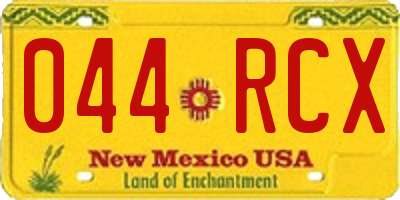 NM license plate 044RCX