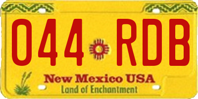 NM license plate 044RDB