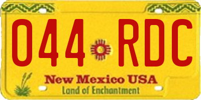 NM license plate 044RDC