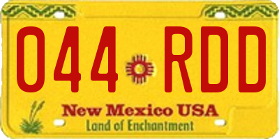 NM license plate 044RDD