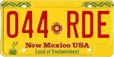 NM license plate 044RDE