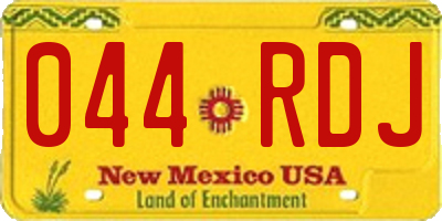 NM license plate 044RDJ