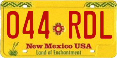 NM license plate 044RDL