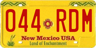 NM license plate 044RDM