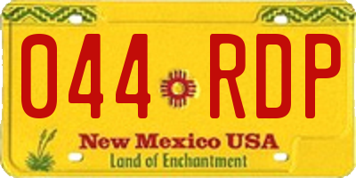 NM license plate 044RDP