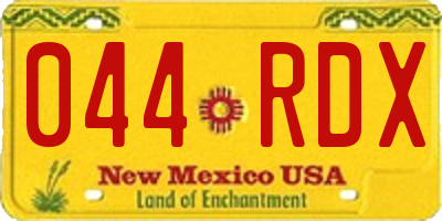 NM license plate 044RDX