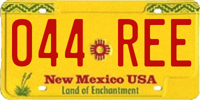 NM license plate 044REE