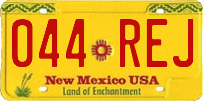 NM license plate 044REJ