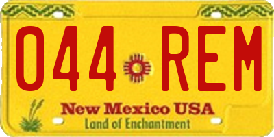 NM license plate 044REM