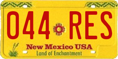NM license plate 044RES