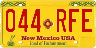 NM license plate 044RFE