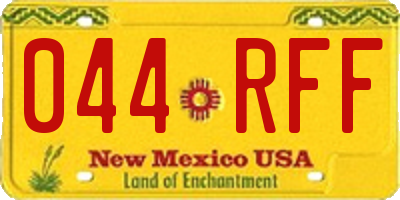 NM license plate 044RFF