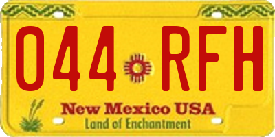 NM license plate 044RFH