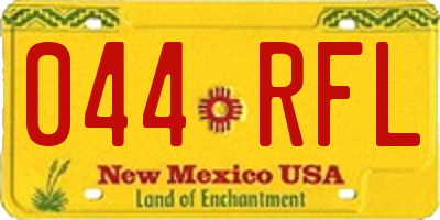 NM license plate 044RFL