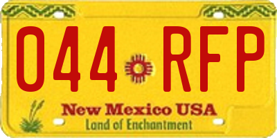 NM license plate 044RFP