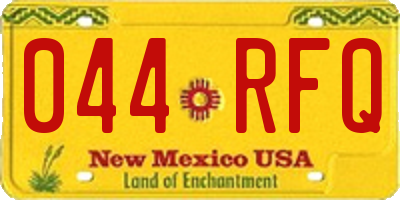 NM license plate 044RFQ