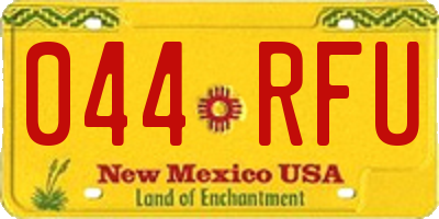 NM license plate 044RFU