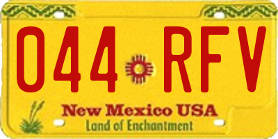 NM license plate 044RFV